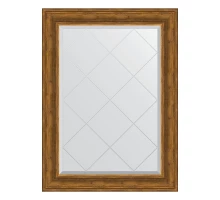 Зеркало настенное с гравировкой EVOFORM в багетной раме травленая бронза, 79х106 см, BY 4204