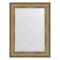 Зеркало настенное с гравировкой EVOFORM в багетной раме виньетка античная бронза, 80х108 см, BY 4210
