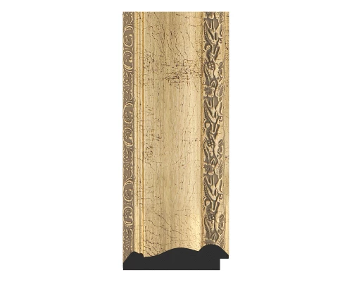 Зеркало настенное с гравировкой EVOFORM в багетной раме состаренное серебро с орнаментом, 82х110 см, BY 4213