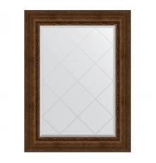 Зеркало настенное с гравировкой EVOFORM в багетной раме состаренная бронза с орнаментом, 82х110 см, BY 4214