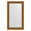 Зеркало настенное с гравировкой EVOFORM в багетной раме травленая бронза, 79х134 см, BY 4247