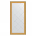 Зеркало настенное с гравировкой EVOFORM в багетной раме состаренное золото, 72х155 см, BY 4259