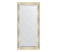 Зеркало настенное с гравировкой EVOFORM в багетной раме травленое серебро, 79х161 см, BY 4289