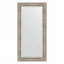 Зеркало настенное с гравировкой EVOFORM в багетной раме барокко серебро, 80х162 см, BY 4295