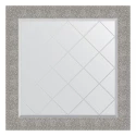 Зеркало настенное с гравировкой EVOFORM в багетной раме чеканка серебряная, 86х86 см, BY 4324
