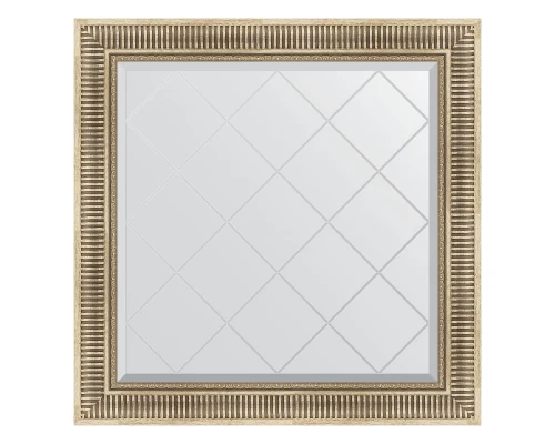 Зеркало настенное с гравировкой EVOFORM в багетной раме серебряный акведук, 87х87 см, BY 4325
