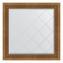 Зеркало настенное с гравировкой EVOFORM в багетной раме бронзовый акведук, 87х87 см, BY 4326