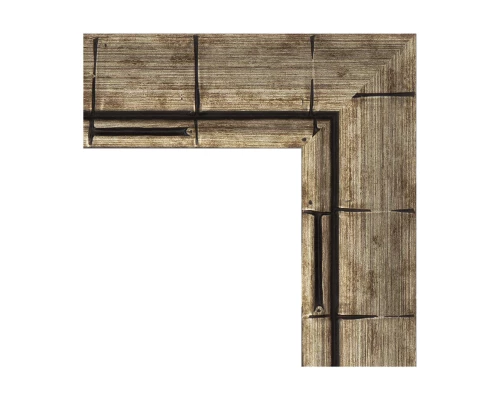 Зеркало настенное с гравировкой EVOFORM в багетной раме серебряный бамбук, 93х118 см, BY 4351