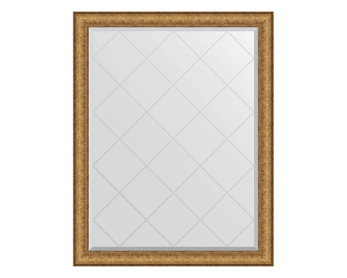 Зеркало настенное с гравировкой EVOFORM в багетной раме медный эльдорадо, 94х119 см, BY 4352