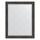 Зеркало настенное с гравировкой EVOFORM в багетной раме чёрный ардеко, 95х120 см, BY 4354
