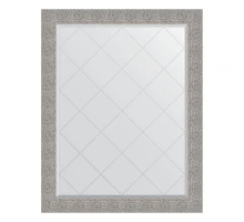 Зеркало настенное с гравировкой EVOFORM в багетной раме чеканка серебряная, 96х121 см, BY 4367