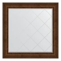 Зеркало настенное с гравировкой EVOFORM в багетной раме состаренная бронза с орнаментом, 112х112 см, BY 4472