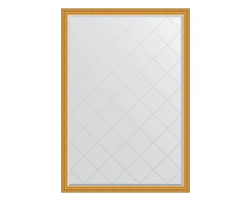 Зеркало настенное с гравировкой EVOFORM в багетной раме состаренное золото, 127х182 см, BY 4474