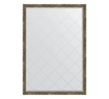 Зеркало настенное с гравировкой EVOFORM в багетной раме старое дерево с плетением, 128х183 см, BY 4479