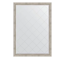 Зеркало настенное с гравировкой EVOFORM в багетной раме римское серебро, 131х186 см, BY 4491