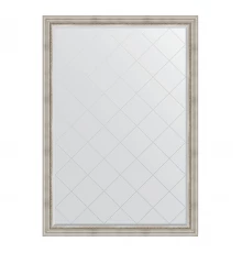 Зеркало настенное с гравировкой EVOFORM в багетной раме римское серебро, 131х186 см, BY 4491