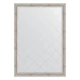 Зеркало настенное с гравировкой EVOFORM в багетной раме римское серебро, 131х186 см, BY 4491