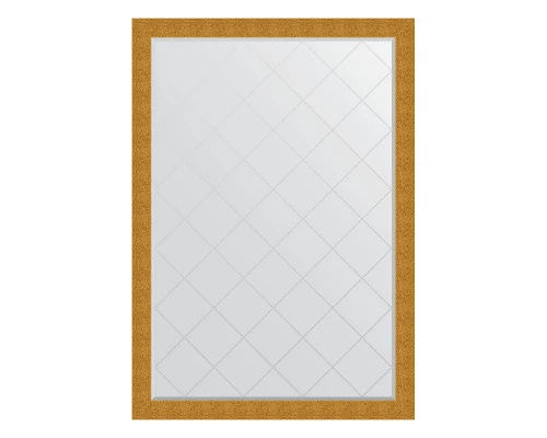 Зеркало настенное с гравировкой EVOFORM в багетной раме чеканка золотая, 131х186 см, BY 4495