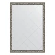 Зеркало настенное с гравировкой EVOFORM в багетной раме Византия серебро, 134х188 см, BY 4501