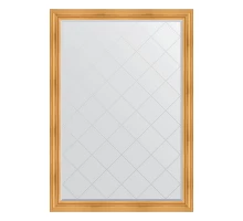 Зеркало настенное с гравировкой EVOFORM в багетной раме травленое золото, 134х189 см, BY 4503