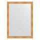 Зеркало настенное с гравировкой EVOFORM в багетной раме травленое золото, 134х189 см, BY 4503