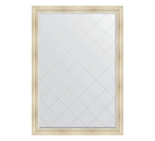 Зеркало настенное с гравировкой EVOFORM в багетной раме травленое серебро, 134х189 см, BY 4504