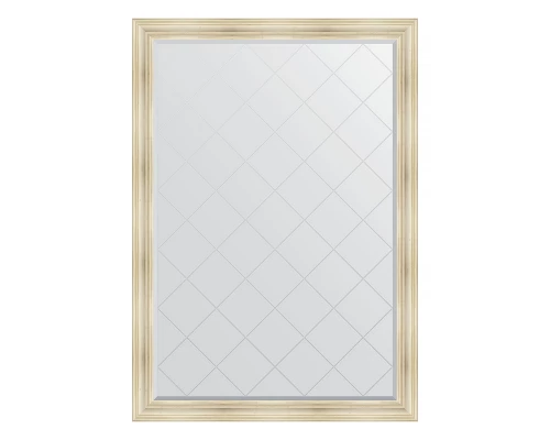 Зеркало настенное с гравировкой EVOFORM в багетной раме травленое серебро, 134х189 см, BY 4504