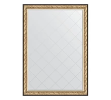Зеркало настенное с гравировкой EVOFORM в багетной раме барокко золото, 135х190 см, BY 4509