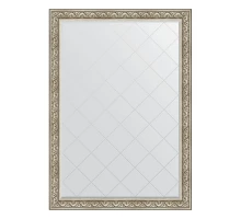 Зеркало настенное с гравировкой EVOFORM в багетной раме барокко серебро, 135х190 см, BY 4510