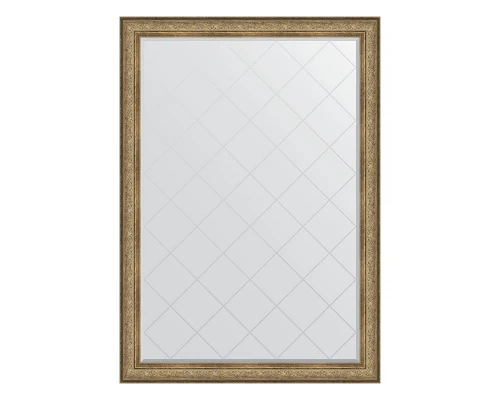 Зеркало настенное с гравировкой EVOFORM в багетной раме виньетка античная бронза, 135х190 см, BY 4511
