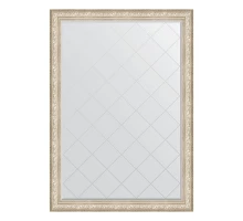 Зеркало настенное с гравировкой EVOFORM в багетной раме виньетка серебро, 135х190 см, BY 4512