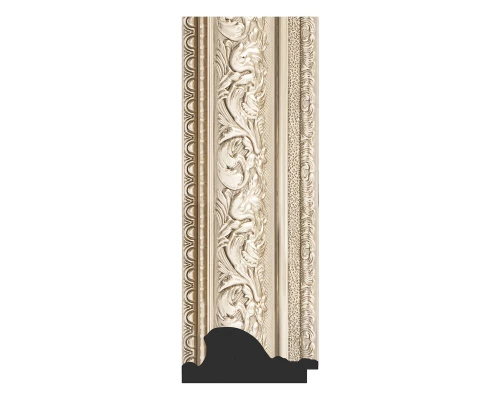 Зеркало настенное с гравировкой EVOFORM в багетной раме виньетка серебро, 135х190 см, BY 4512