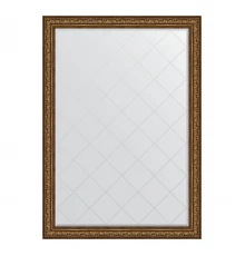 Зеркало настенное с гравировкой EVOFORM в багетной раме виньетка состаренная бронза, 135х190 см, BY 4513