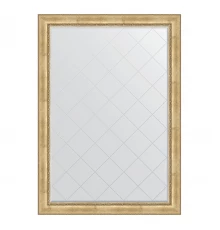 Зеркало настенное с гравировкой EVOFORM в багетной раме состаренное серебро с орнаментом, 137х192 см, BY 4514