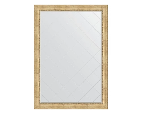 Зеркало настенное с гравировкой EVOFORM в багетной раме состаренное серебро с орнаментом, 137х192 см, BY 4514
