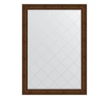 Зеркало настенное с гравировкой EVOFORM в багетной раме состаренная бронза с орнаментом, 137х192 см, BY 4515