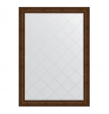 Зеркало настенное с гравировкой EVOFORM в багетной раме состаренная бронза с орнаментом, 137х192 см, BY 4515