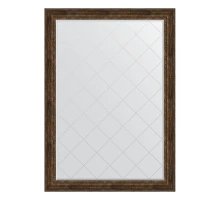 Зеркало настенное с гравировкой EVOFORM в багетной раме состаренное дерево с орнаментом, 137х192 см, BY 4516