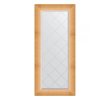 Зеркало настенное с гравировкой EVOFORM в багетной раме травленое золото, 56х126 см, BY 4518