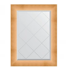 Зеркало настенное с гравировкой EVOFORM в багетной раме травленое золото, 66х89 см, BY 4519