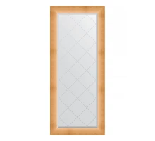 Зеркало настенное с гравировкой EVOFORM в багетной раме травленое золото, 66х156 см, BY 4520