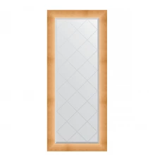 Зеркало настенное с гравировкой EVOFORM в багетной раме травленое золото, 66х156 см, BY 4520