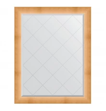 Зеркало настенное с гравировкой EVOFORM в багетной раме травленое золото, 96х121 см, BY 4525