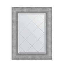 Зеркало настенное с гравировкой EVOFORM в багетной раме серебряная кольчуга, 57х74 см, BY 4541