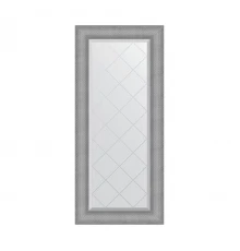 Зеркало настенное с гравировкой EVOFORM в багетной раме серебряная кольчуга, 57х127 см, BY 4542