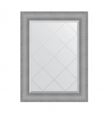 Зеркало настенное с гравировкой EVOFORM в багетной раме серебряная кольчуга, 67х89 см, BY 4543