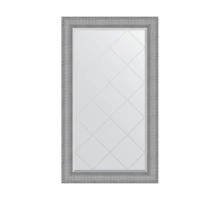 Зеркало настенное с гравировкой EVOFORM в багетной раме серебряная кольчуга, 77х132 см, BY 4546