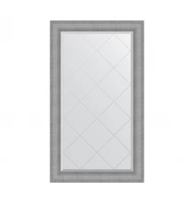 Зеркало настенное с гравировкой EVOFORM в багетной раме серебряная кольчуга, 77х132 см, BY 4546