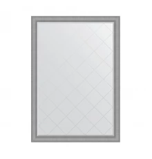 Зеркало настенное с гравировкой EVOFORM в багетной раме серебряная кольчуга, 132х187 см, BY 4552
