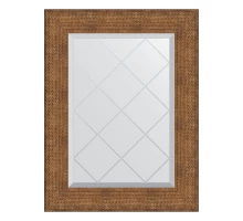 Зеркало настенное с гравировкой EVOFORM в багетной раме медная кольчуга, 57х74 см, BY 4553